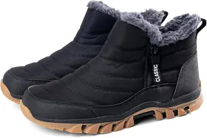 Men's Snow Boots Lightweight Waterproof Winter Boots Fur Lined Anti-slip Cold Weather Shoes Winter Trekking Warm Ankle Boots