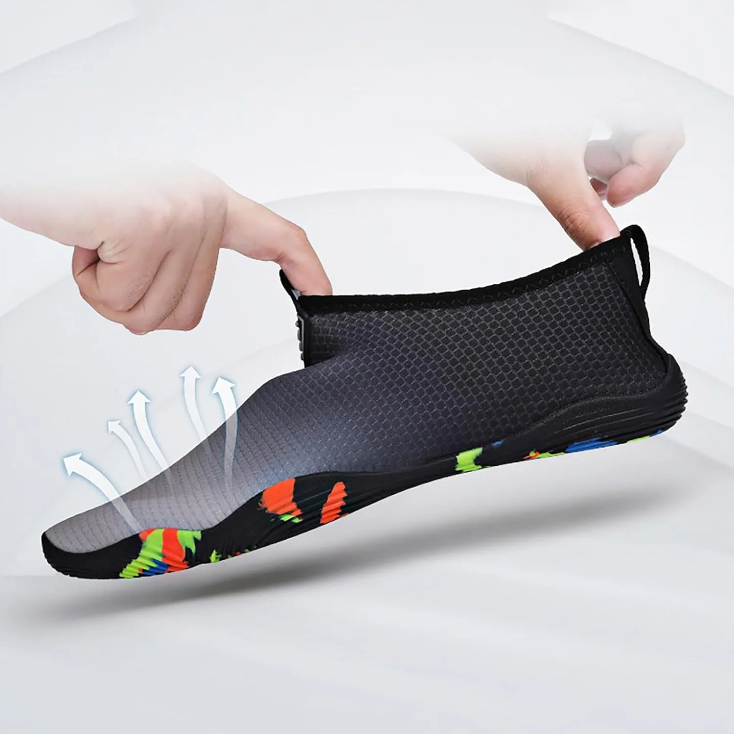 Mens Water Shoes Wide Width Breathable Barefoot Shoes Wide Feet Beach Sports Quick Dry for Boating Fishing Diving Surfing