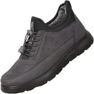 Men's Winter Warm Fleece Lined Sneakers Waterproof Slip-on Fur Warm Men's Shoes Comfortable Casual Sneakers