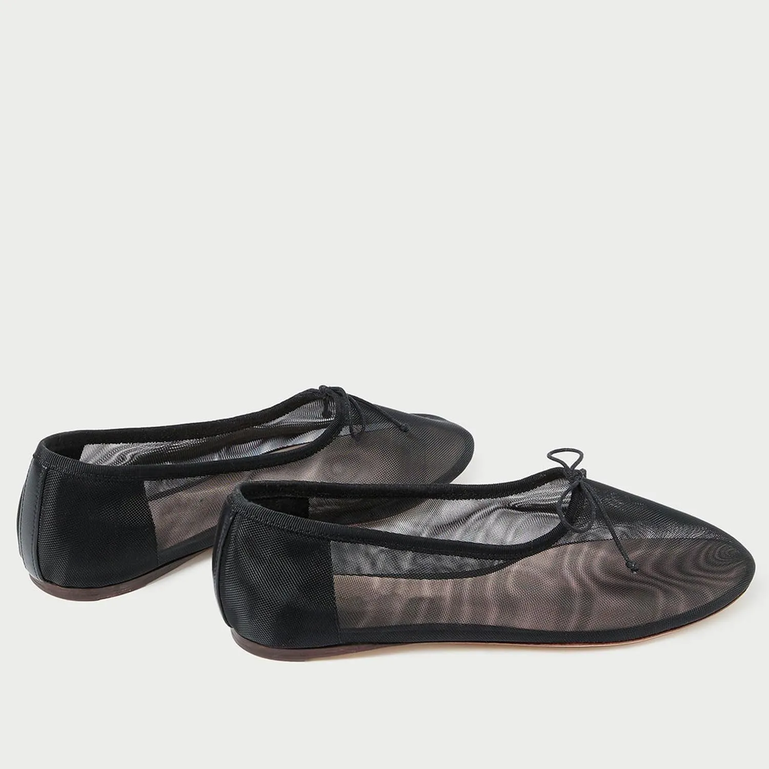 Mesh Ballet Flats for Women Elegant Bows Round Head Design Comfortable and Breathable Shoes Perfect for Weddings