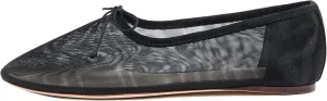 Mesh Ballet Flats for Women Elegant Bows Round Head Design Comfortable and Breathable Shoes Perfect for Weddings