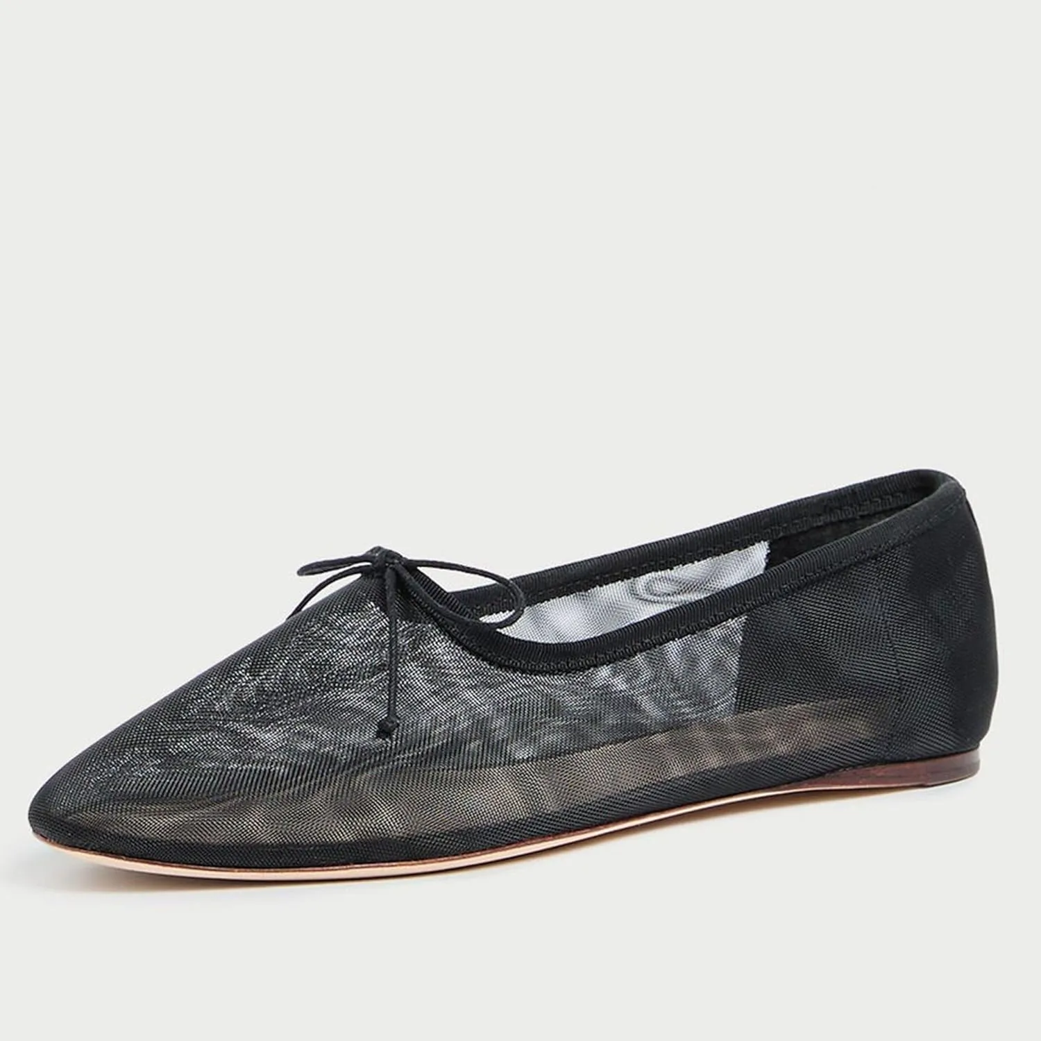 Mesh Ballet Flats for Women Elegant Bows Round Head Design Comfortable and Breathable Shoes Perfect for Weddings