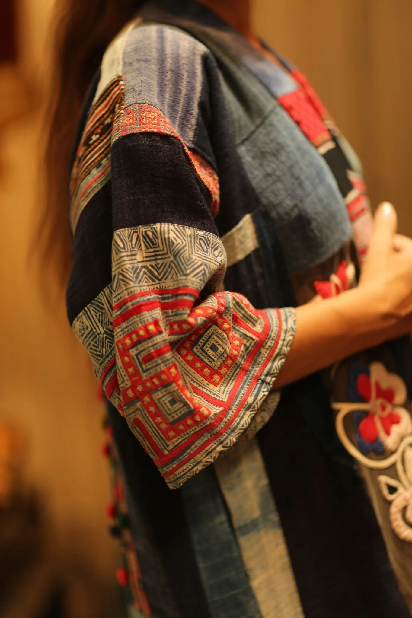 MISHA TRIBAL PATCHWORK KIMONO