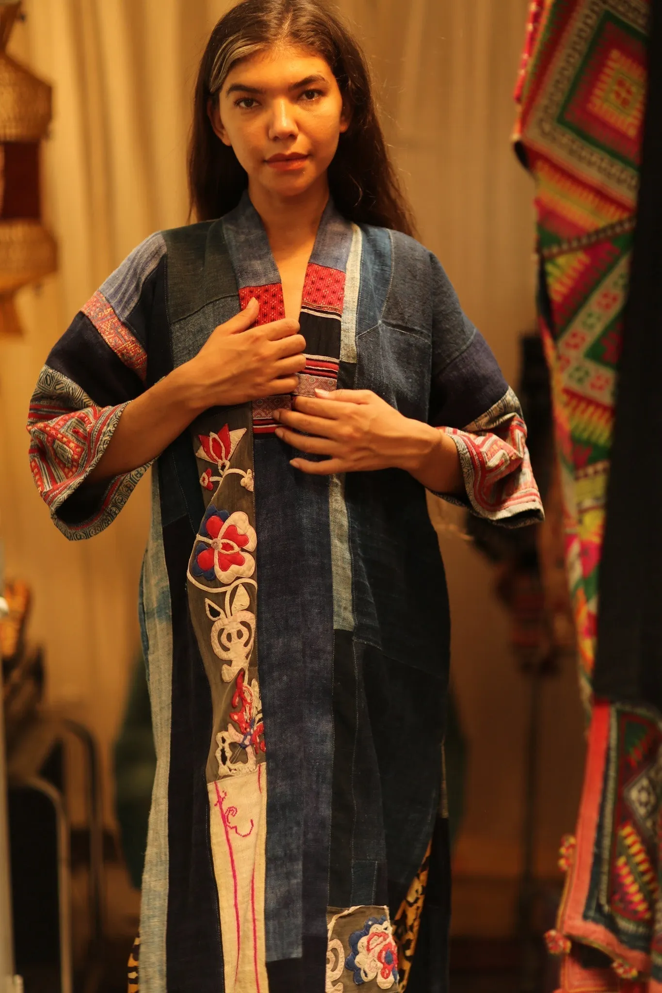 MISHA TRIBAL PATCHWORK KIMONO