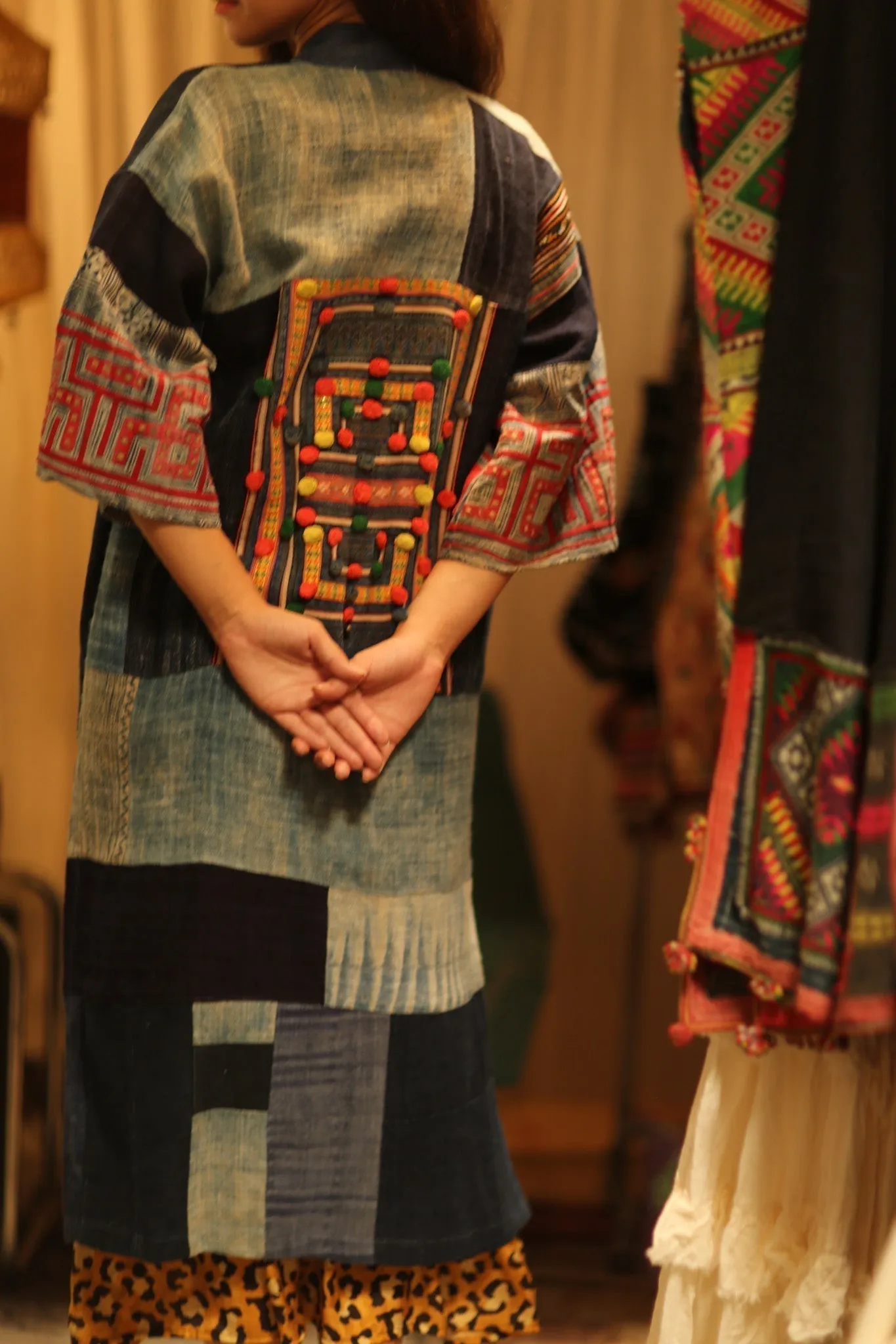 MISHA TRIBAL PATCHWORK KIMONO