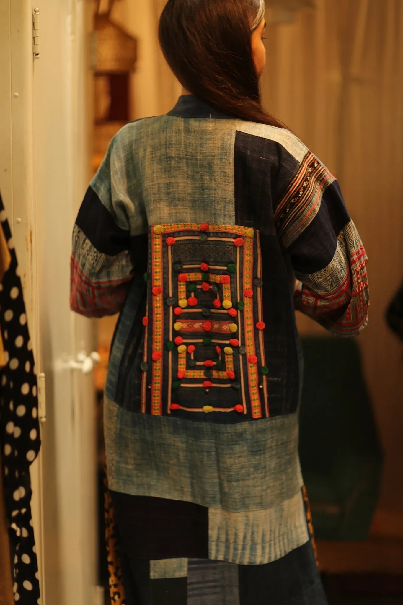MISHA TRIBAL PATCHWORK KIMONO
