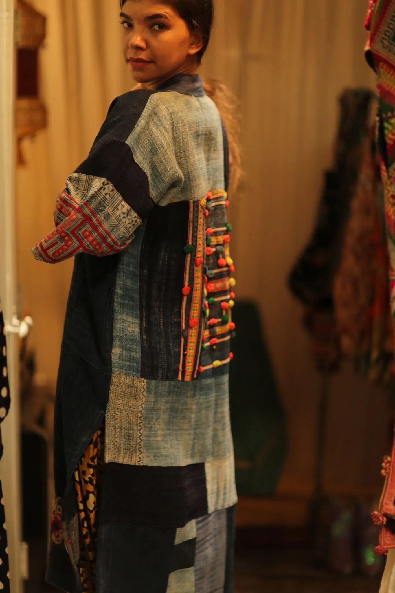 MISHA TRIBAL PATCHWORK KIMONO