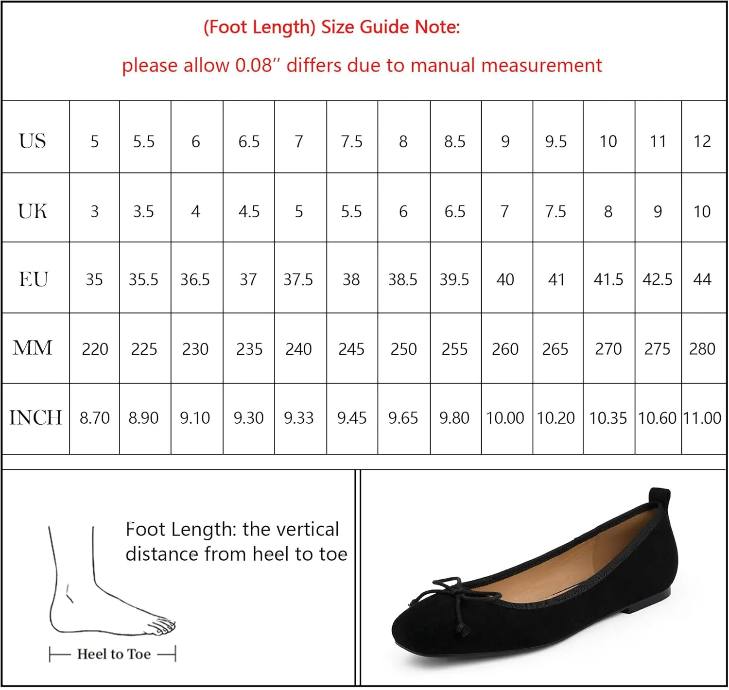 Modatope Ballet Flats with Bow Ballerina Closed Square Toe Slip on Bowknot Flats Shoes for Women Dressy