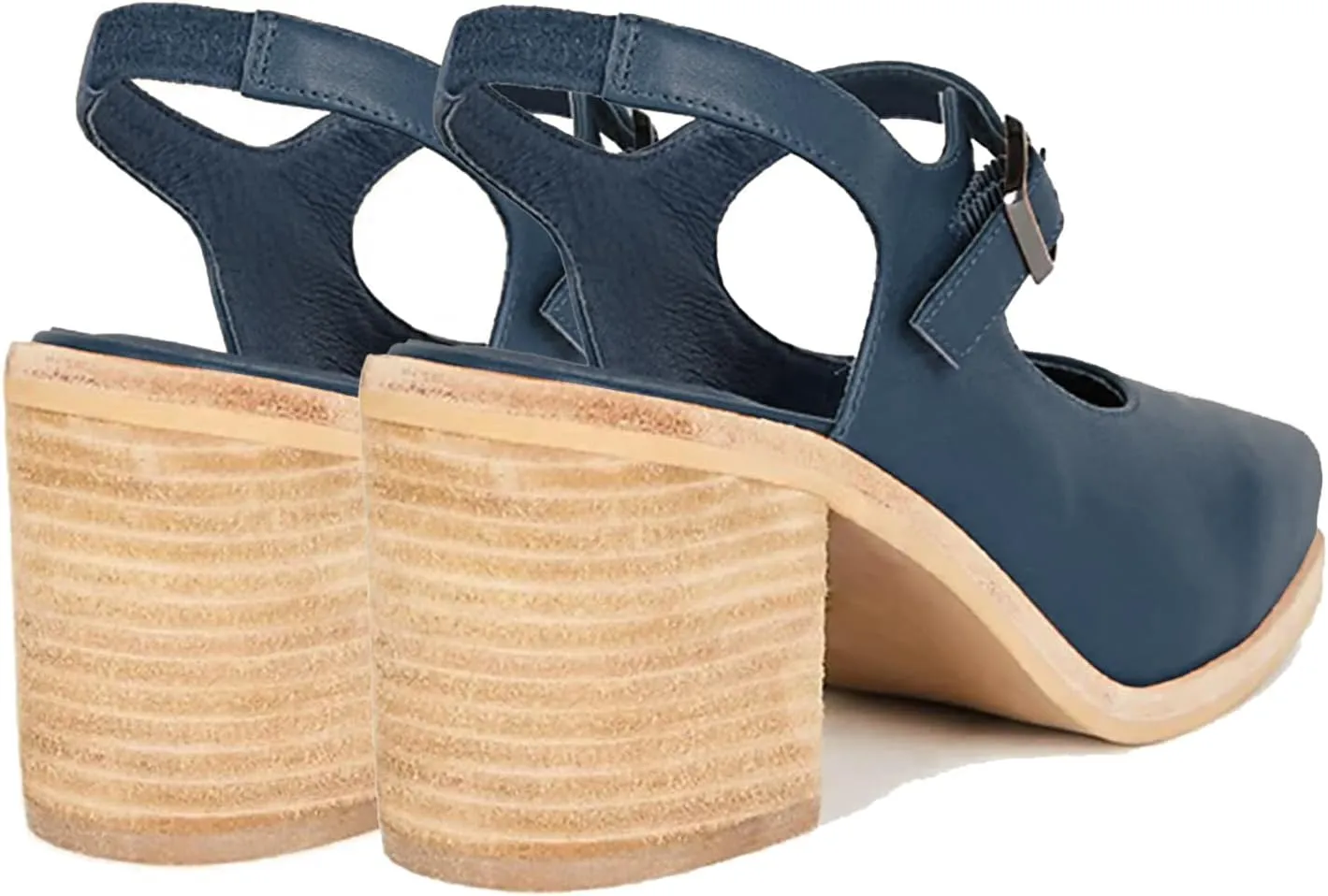 MOOMMO Women Block High Heel Slingback Mary Jane Pumps Platform Square Toe Ankle Buckle Strap Closed Toe Sandals 3 Inch Stacked Chunky Heel Dress Pumps Matte Retro Comfy Office Daily 4-11 M US