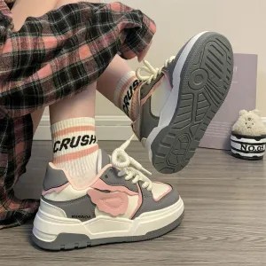Multicolor Sneakers Women & Girls - Retro Y2K Chunky Platform Shoes with Wing Pattern, Breathable Mesh & Cloud Cushioning for Campus Life, Beach Travel & Outdoor Markets, Kawaii Streetwear Chic