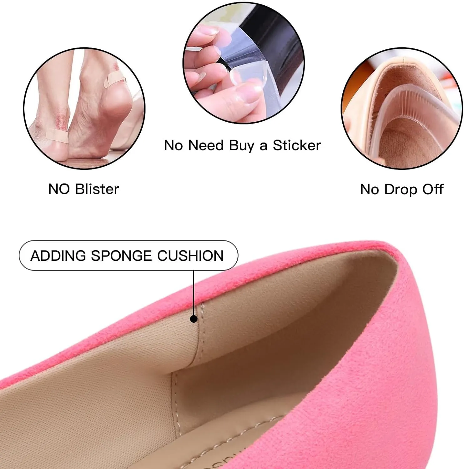 MUSSHOE Flats for Women Dressy Comfortable Ballerina Flats Pointed Toe Slip-on Casual Business Shoes Work Shoes for Women
