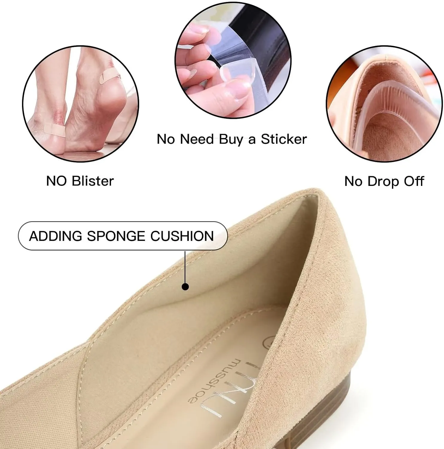 MUSSHOE Flats Shoes Women Pointed Toe Flats for Women Elegant Women's Flats