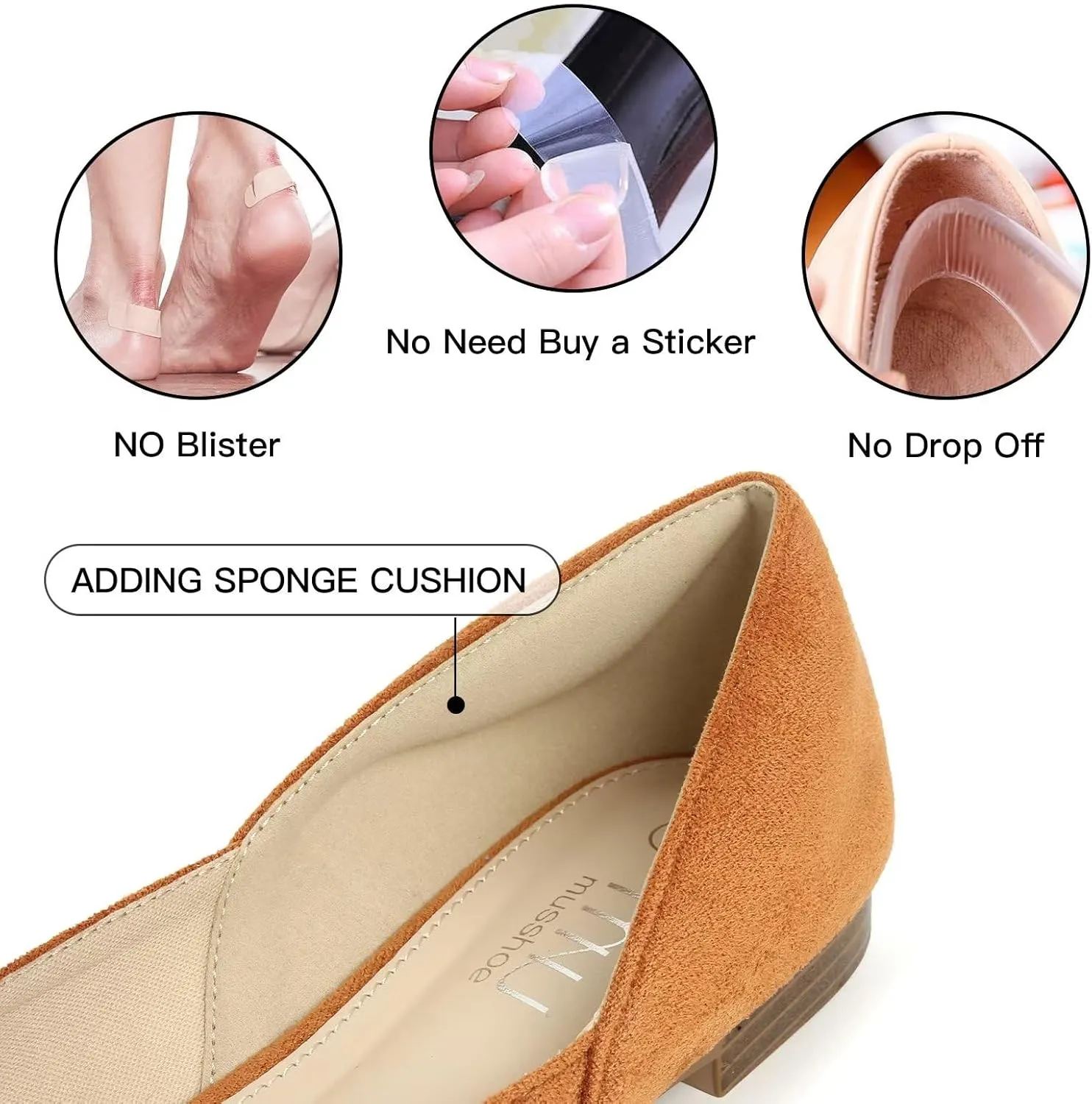 MUSSHOE Flats Shoes Women Pointed Toe Flats for Women Elegant Women's Flats