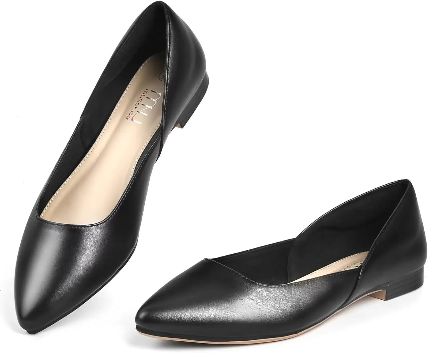 MUSSHOE Flats Shoes Women Pointed Toe Flats for Women Elegant Women's Flats