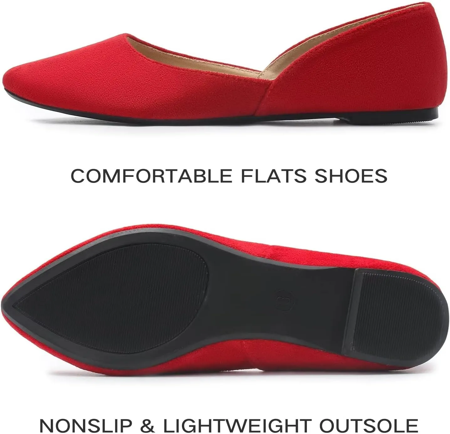 MUSSHOE Flats Shoes Women Pointed Toe Flats for Women Elegant Women's Flats
