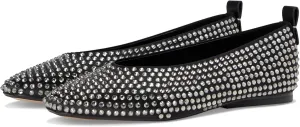 Naturalizer Women's 36 Edit Carla Ballet Flat, Black Satin, 8