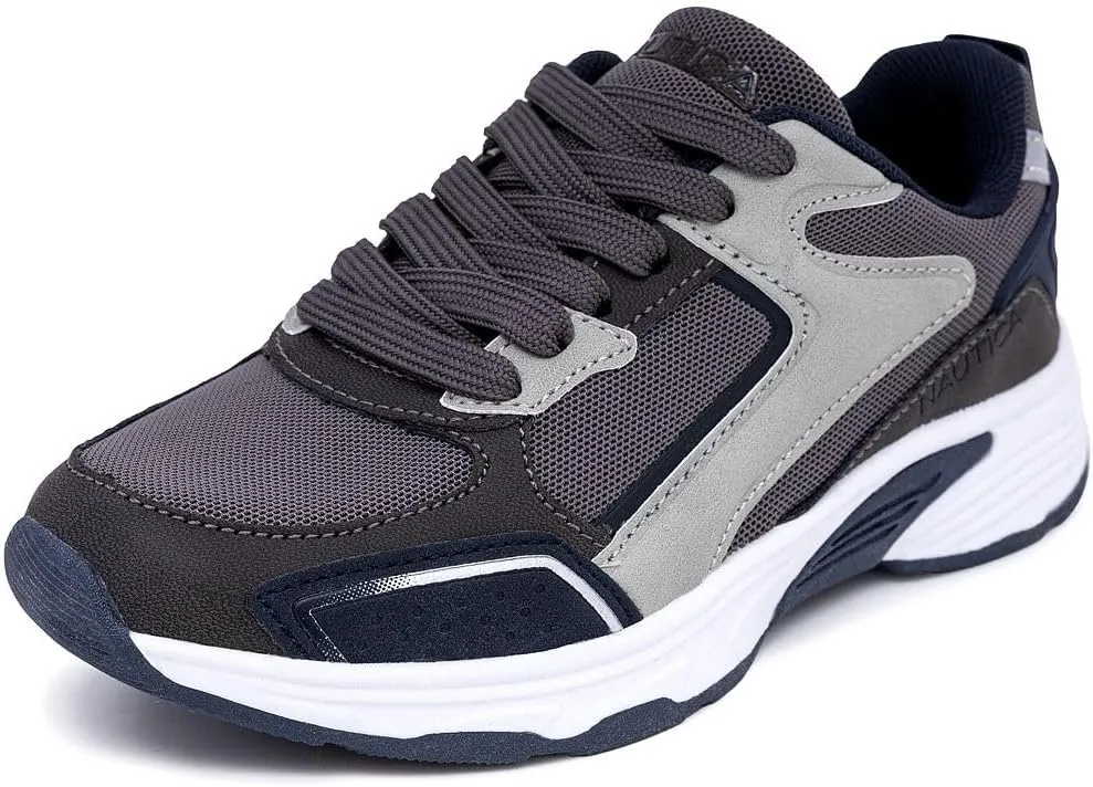Nautica Kids Boys & Girls Athletic Sneakers - Chunky Cushion Heel Running & Hiking Shoes (Lace-Up/Bungee Slip-On) (Big Kid/Little Kid/Toddler)