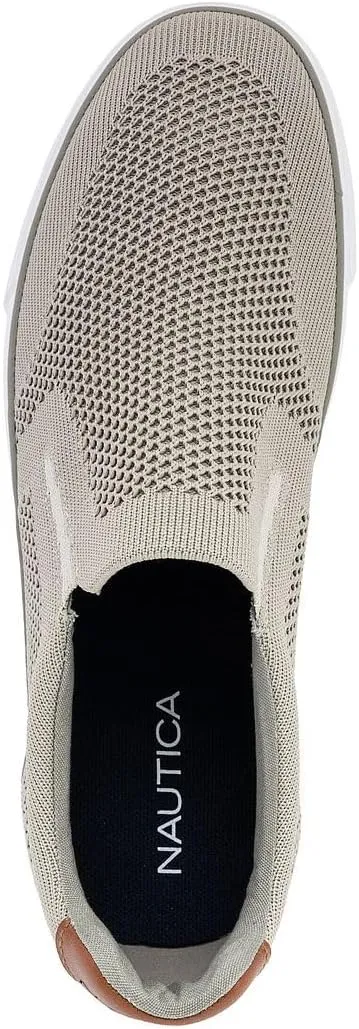 Nautica Men's Slip-On Sneakers – Breathable Knit Casual Walking Shoes, Lightweight Comfort Fashion Loafers - Kotor