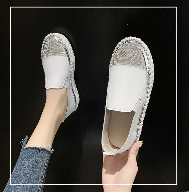 New Patchwork Espadrilles, Genuine Leather Loafers CODE: KAR1340