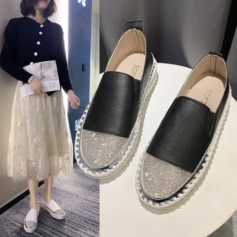 New Patchwork Espadrilles, Genuine Leather Loafers CODE: KAR1340
