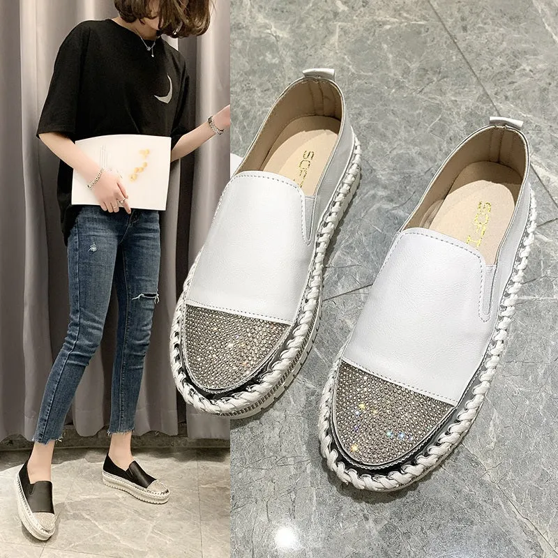 New Patchwork Espadrilles, Genuine Leather Loafers CODE: KAR1340