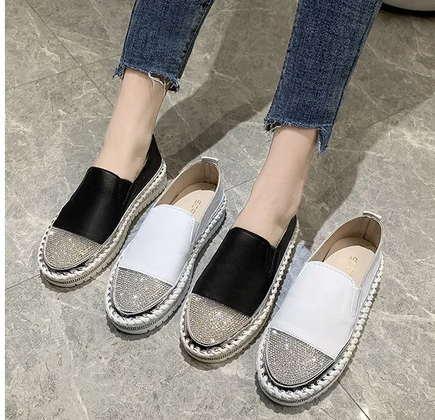 New Patchwork Espadrilles, Genuine Leather Loafers CODE: KAR1340