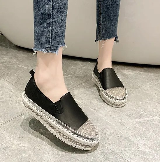 New Patchwork Espadrilles, Genuine Leather Loafers CODE: KAR1340