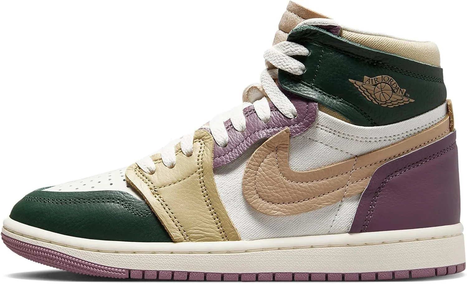 NIKE Air Jordan 1 High Method of Make Women's Shoes (FB9891-300, Galactic Jade/SAIL/Sky J Mauve/Desert) Size 12