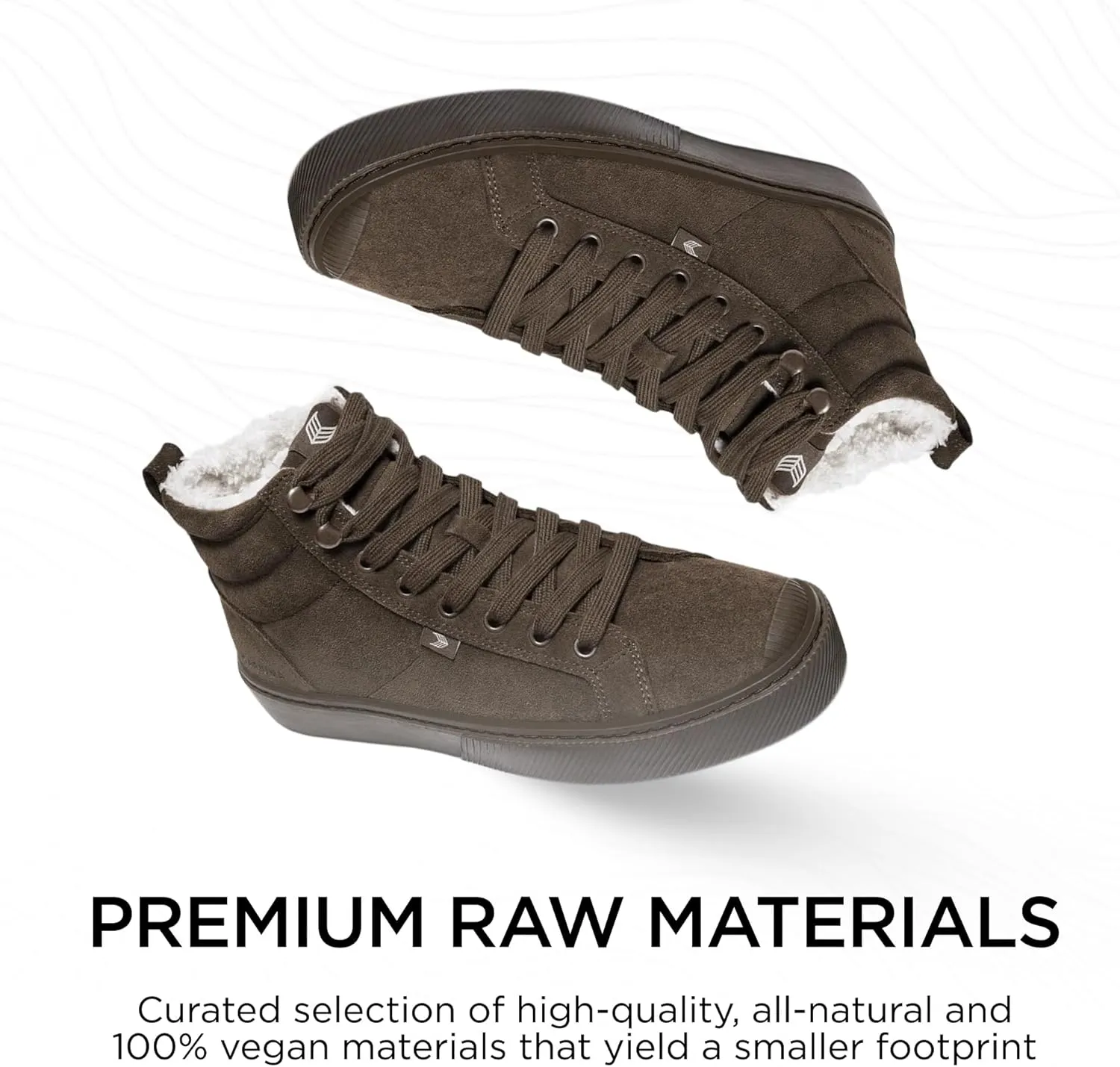 OCA Therma High Tops Suede Boots, Comfortable Shoes for Women, Lightweight & Sustainable, Versatile Casual Footwear with 100% Vegan Insoles, Rubber Soles