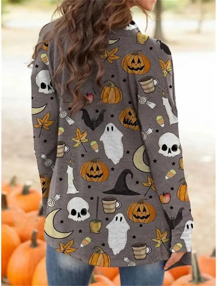 Oil Painting Shirt Van Gogh Gift Starry Night Long Open Front Cardigans for Women Long Sleeve Clothing Lightweight Sweater
