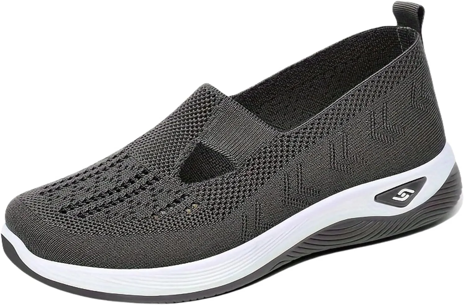 Orthopedic Shoes for Women Breathable Soft Walking Shoe Shoes Arch Support Slip On Sneakers Comfort Work Sneakers Woven Mesh Up Casual Running Going Out Flat Sneaker