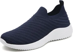 Orthopedic Shoes for Women Wide Width No Laces Casual Ladies Sneakers Stylish Soft Slip-On Knitted Mesh Loafers Shoes
