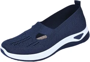 Orthopedic Walking Shoes for Women Slip On Sneakers with Arch Support Comfortable Casual Loafers Plantar Fasciitis Relief Foot Heel Pain Diabetic Feet