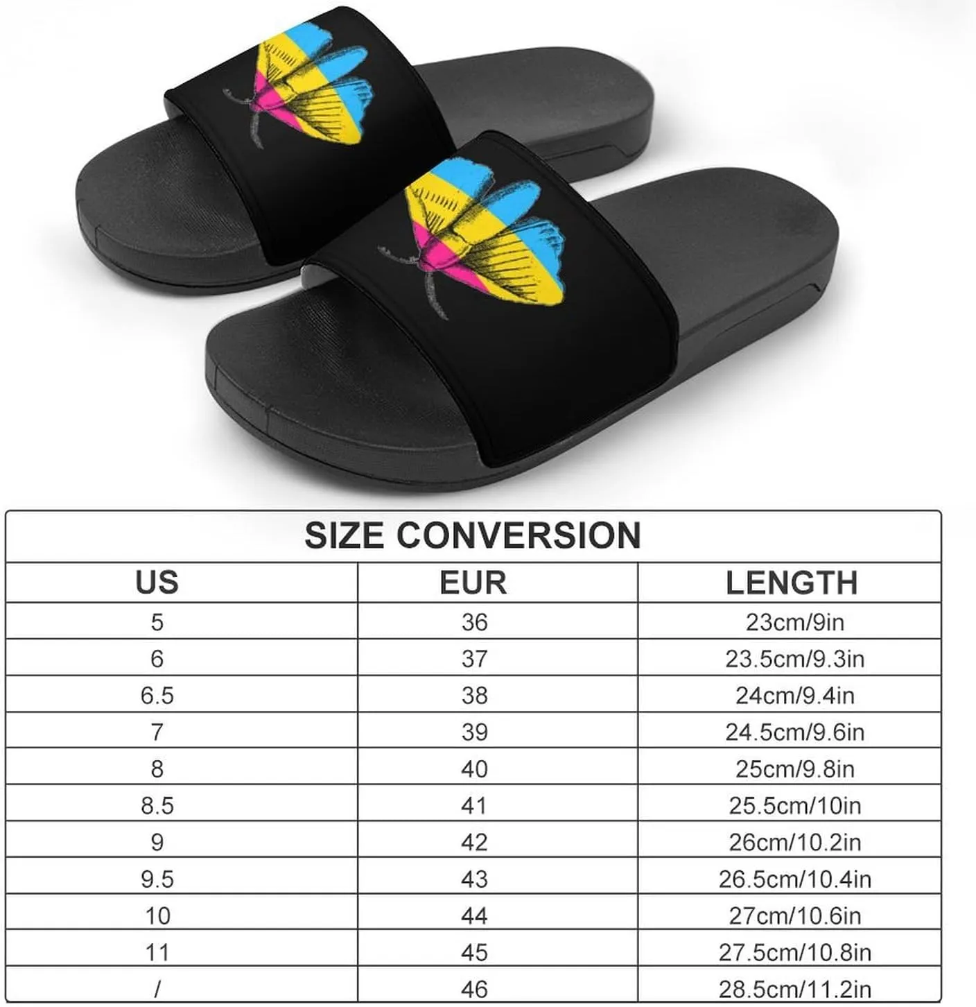 Pansexual Flag Silk Moth Shower Sandals PVC Pillow Slippers Bath Slip On Home Shoes Non-Slip for Outdoor