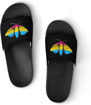 Pansexual Flag Silk Moth Shower Sandals PVC Pillow Slippers Bath Slip On Home Shoes Non-Slip for Outdoor