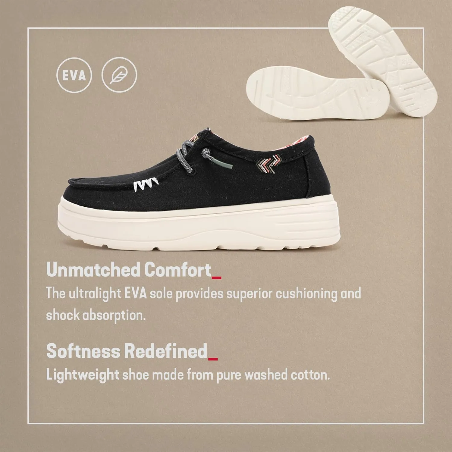 PITAS Natal Women's Boat Shoes | Comfortable Summer Loafers | Casual Slip-On Shoes for Women | Black
