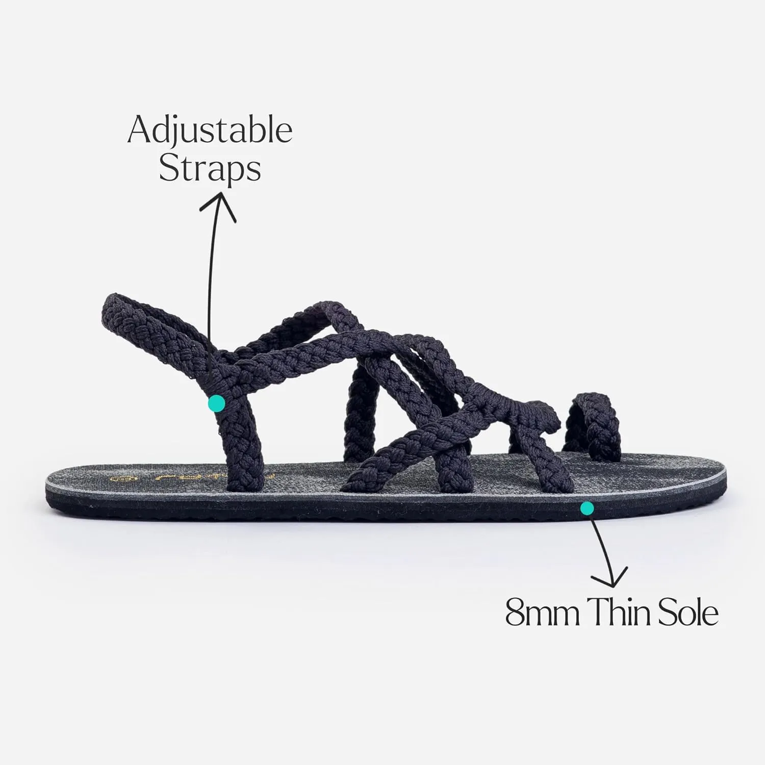 Plaka Nova Barefoot Sandals for Women – Zero Drop Minimalist Walking Sandals with Wide Toe Box, 8mm Thin Sole, Lightweight & Comfortable Fit, Adjustable Straps, Vegan Friendly