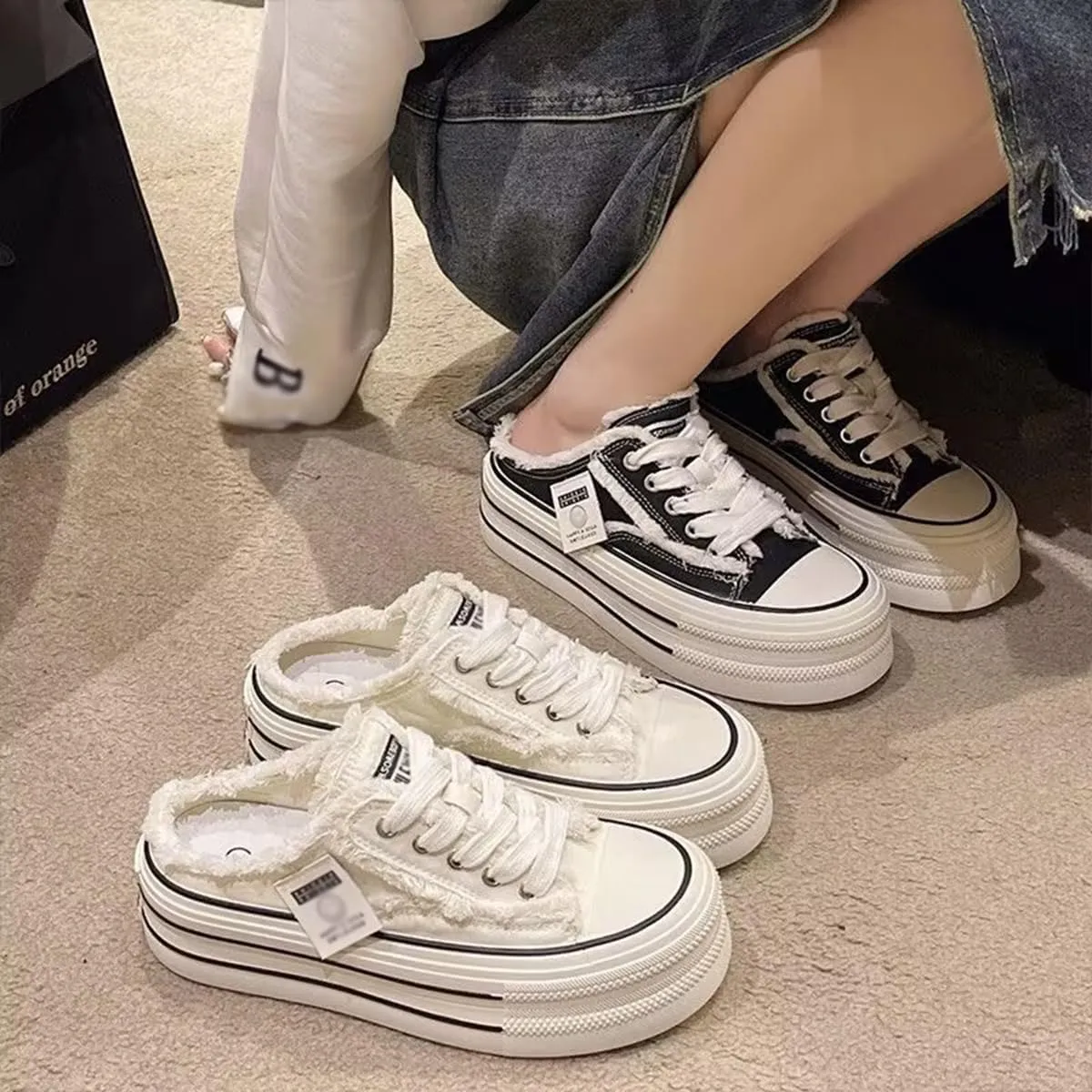 Platform Slip On Shoes for Women, Slip On Canvas Shoes for Women 2025 Comfortable Breathable Casual Indoor