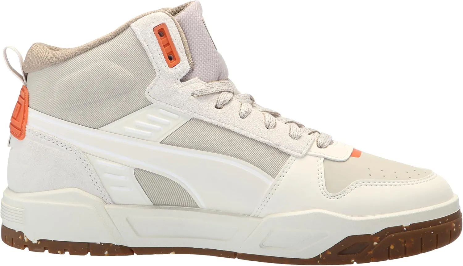 PUMA Men's RBD Tech Mid Shoes, Black-Clementine-White, 7