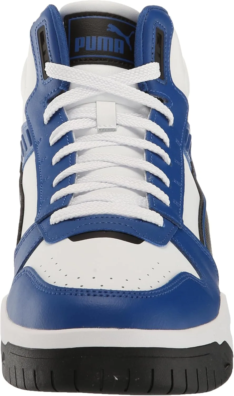 PUMA Men's RBD Tech Mid Shoes, Black-Clementine-White, 7