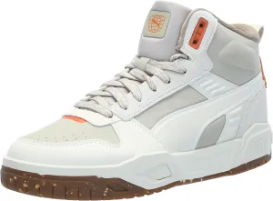 PUMA Men's RBD Tech Mid Shoes, Black-Clementine-White, 7