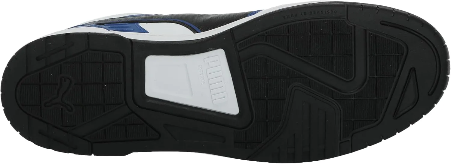 PUMA Men's RBD Tech Mid Shoes, Black-Clementine-White, 7