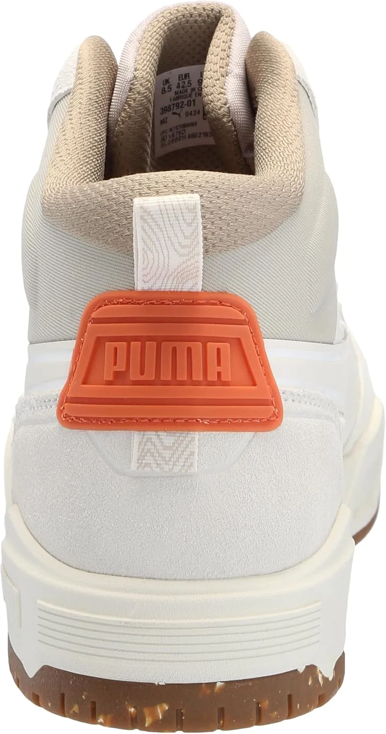 PUMA Men's RBD Tech Mid Shoes, Black-Clementine-White, 7