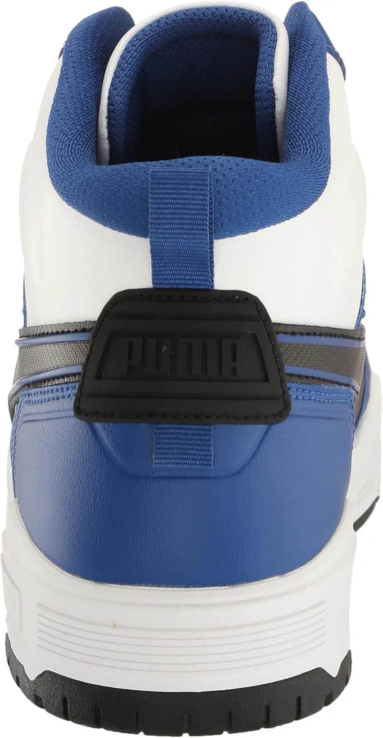 PUMA Men's RBD Tech Mid Shoes, Black-Clementine-White, 7