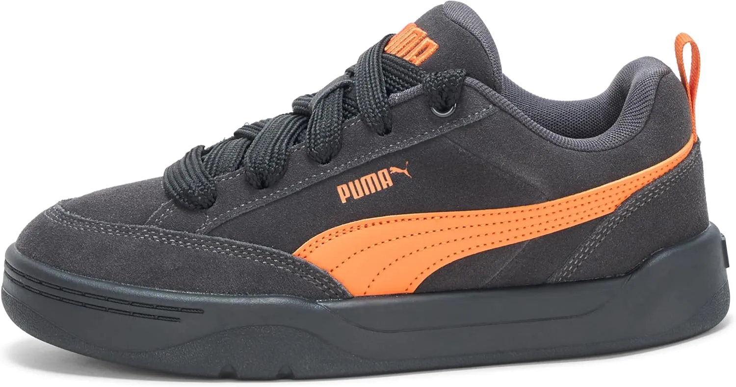 PUMA Women's Park Lifestyle Shoes, Flat Dark Gray-Maple Syrup-Black, 7