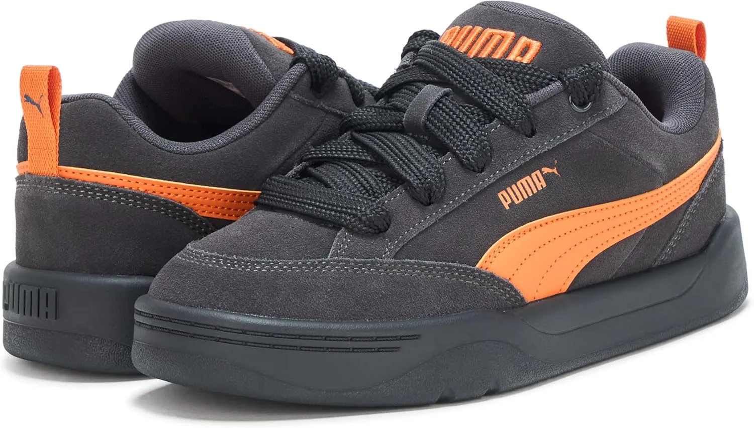 PUMA Women's Park Lifestyle Shoes, Flat Dark Gray-Maple Syrup-Black, 7