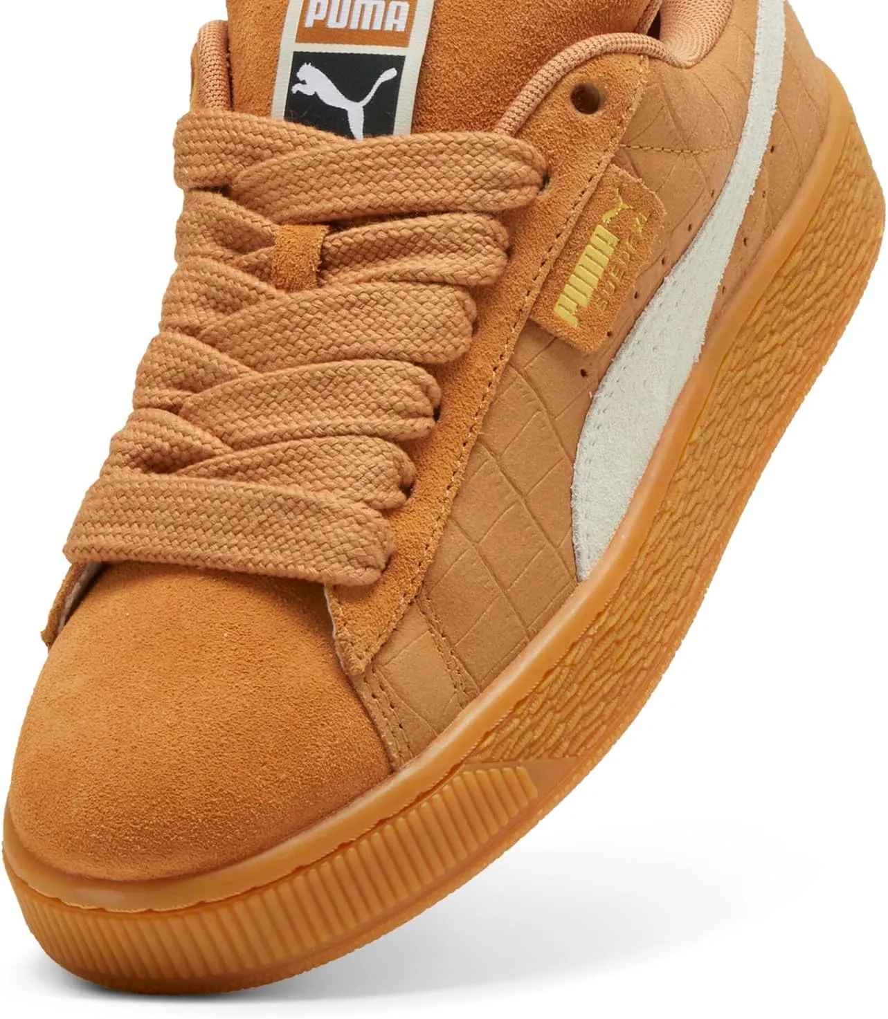 PUMA Womens Suede XL Elevated Lace Up Sneakers Shoes Casual - Beige