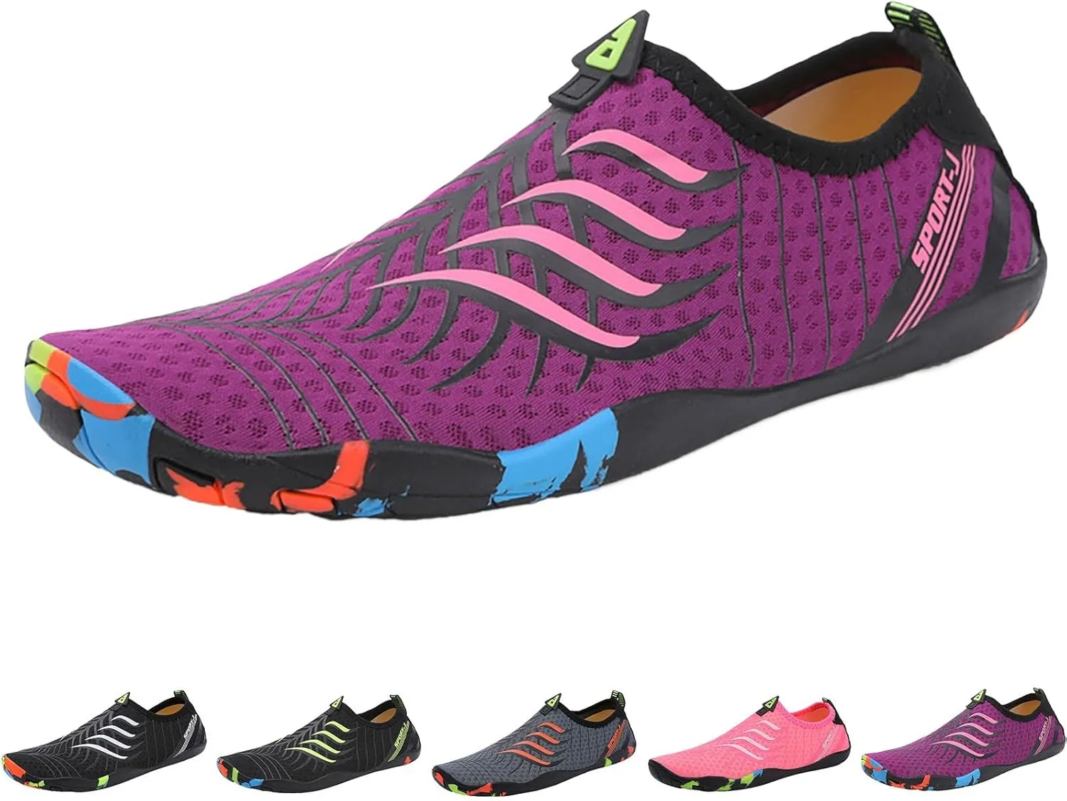 Quick Dry Water Shoes Mens Womens Barefoot Aqua Socks Swim Beach Pool Shoes Lightweight Outdoor Sports Hiking Surf Yoga Footwear