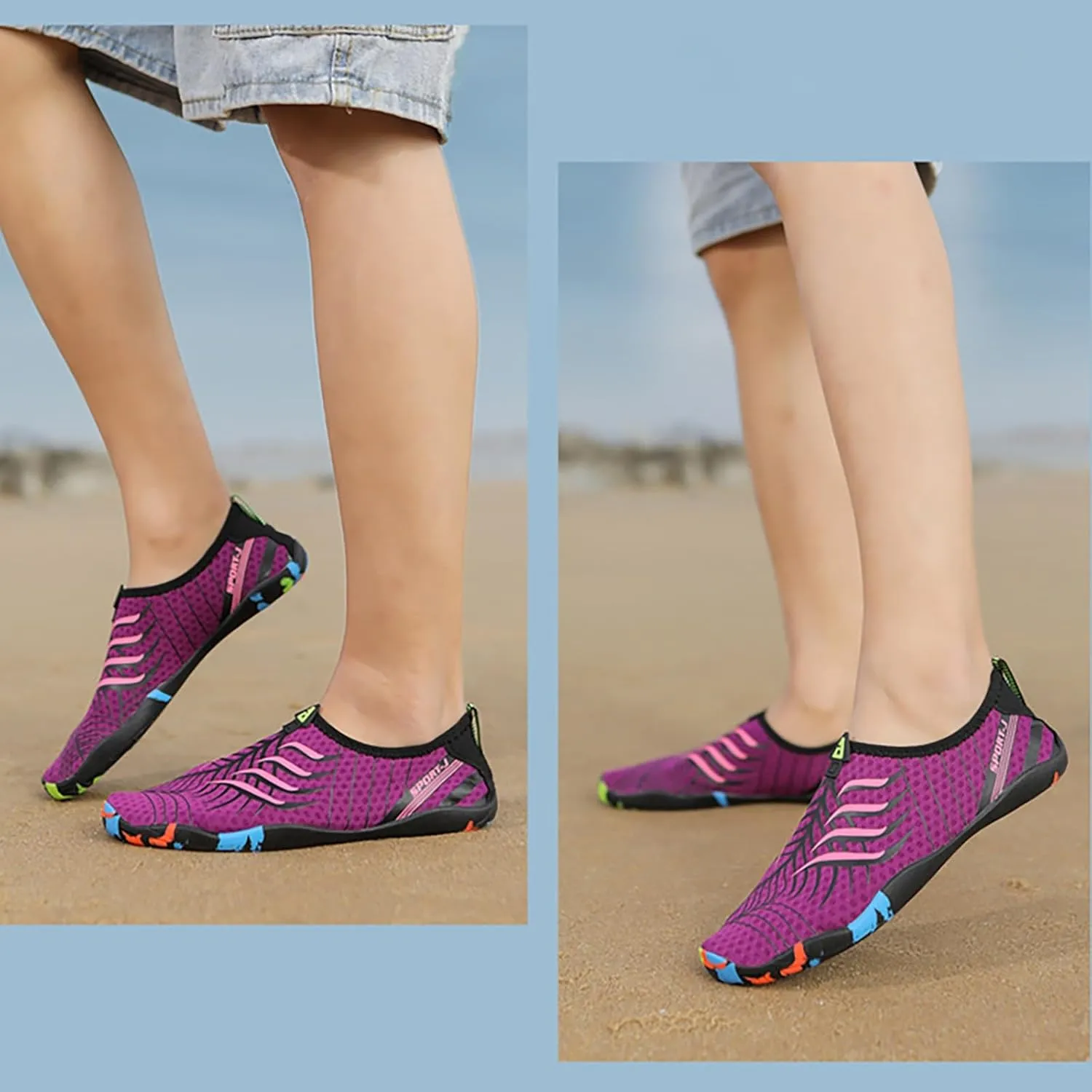 Quick Dry Water Shoes Mens Womens Barefoot Aqua Socks Swim Beach Pool Shoes Lightweight Outdoor Sports Hiking Surf Yoga Footwear