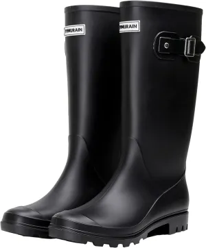 Rain Boots for Women Waterproof Garden Shoes Non-Slip Knee-high Mud boots Ladies Tall Rubber Boots Lightweight Outdoor Work Booties